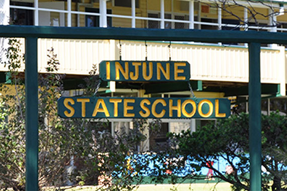 Injune State School sign